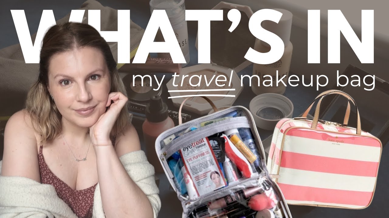 What’s in My Makeup Bag ✈️  Just The Travel Beauty Essentials - TRYING To Pack Minimalist This Trip