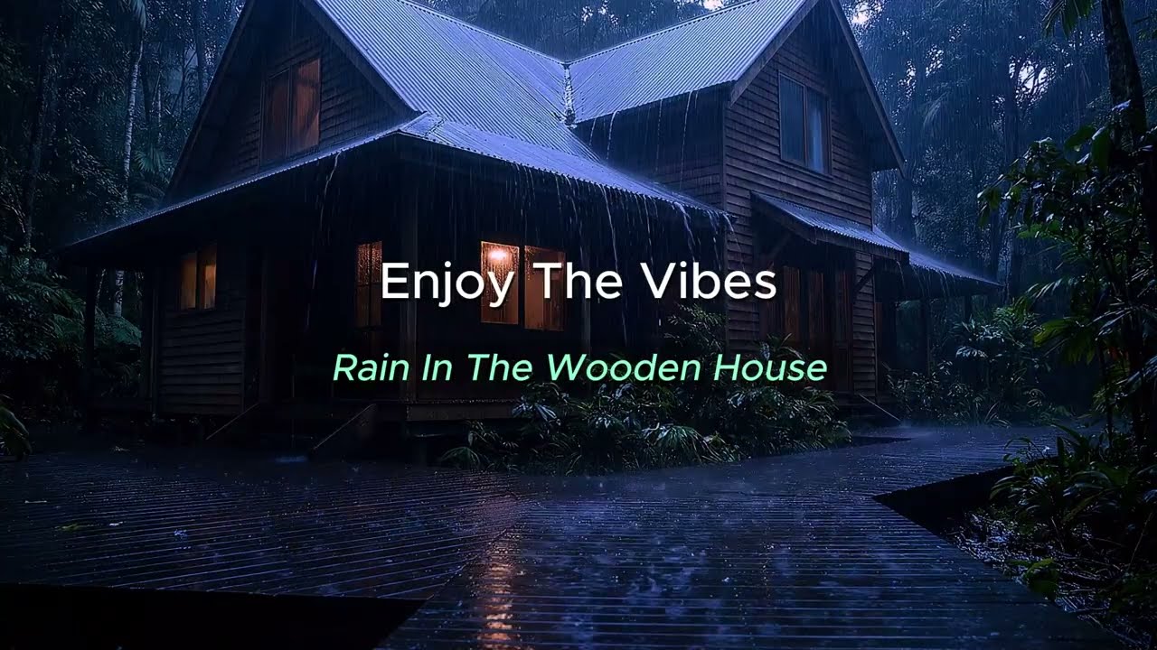 Distant Rain on Cabin Roof — Sleep & Dream Ambience with Subtle Echoes