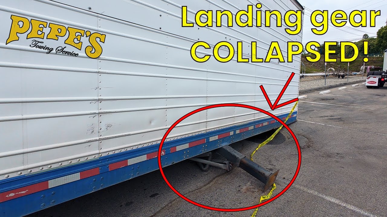 Water Filtration Trailer Falls After Landing Gear Breaks