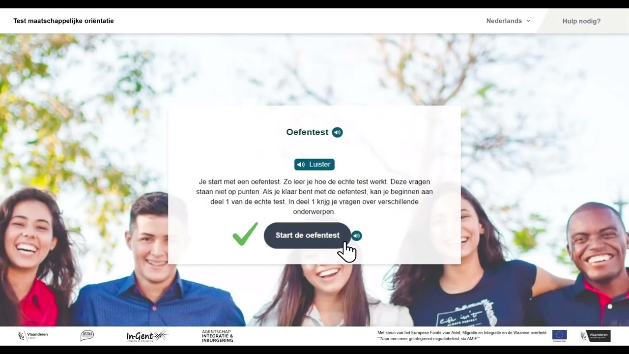 Test après le cours d'orientation sociale