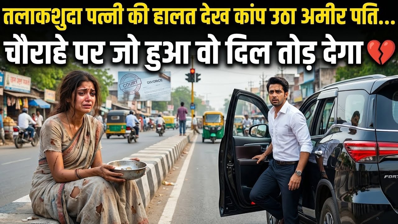 तलाकशुदा पत्नी की हालत देख कांप उठा अमीर पति… चौराहे पर जो हुआ वो दिल तोड़ देगा 💔