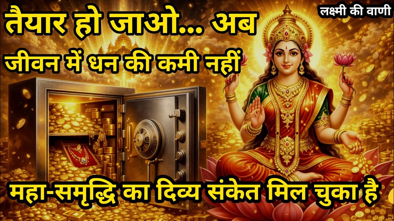 तैयार हो जाओ अब धन की कमी नहीं | महा-समृद्धि का दिव्य संकेत @LAXMIKIVANI13 #laxmimaa #motivtion 
