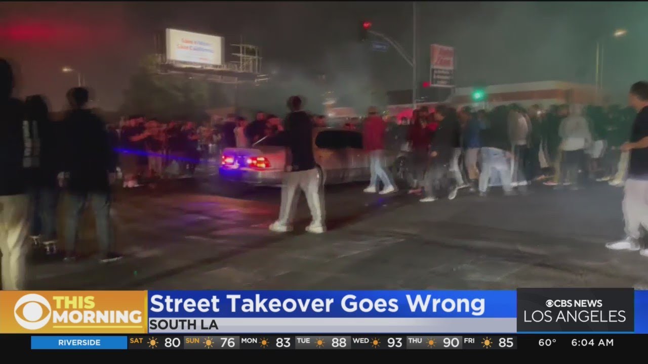 Street takeover goes wrong when vehicle strikes onlookers