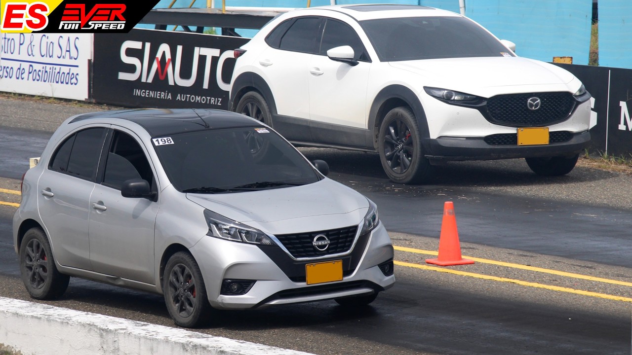 Nissan March 🆚️ Mazda CX-30 🆚️ Audi A3 🆚️ Mazda CX-3 🔥 CARRERAS 16seg. 11va Piques Barranquilla 2024