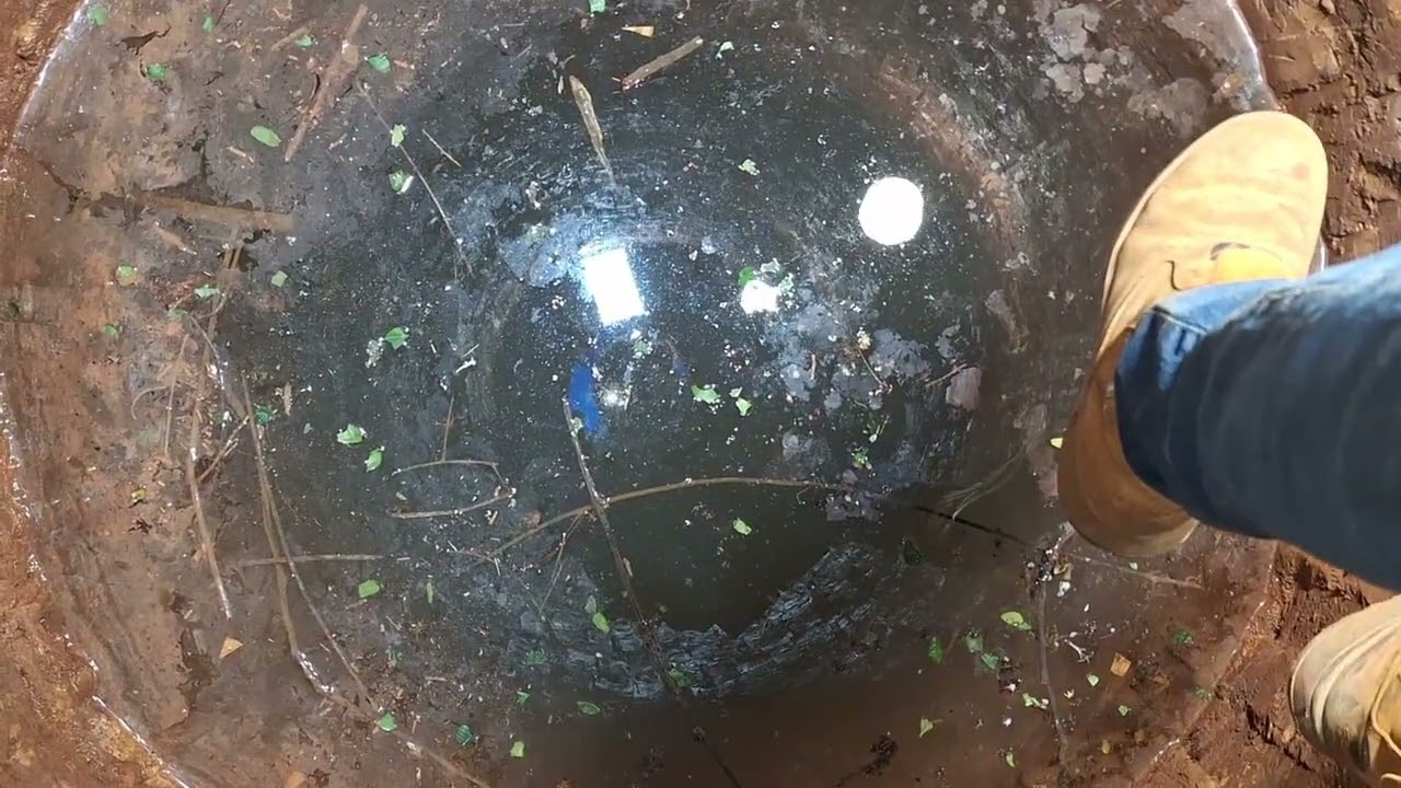 Poço cisterna irrigação 13 metros deu água 