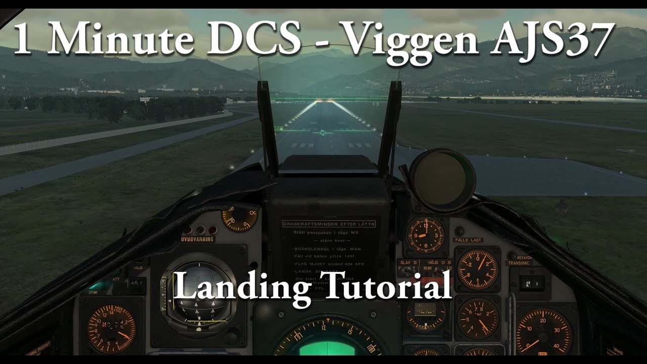 1 Minute DCS - Viggen AJS37 - Landing Tutorial