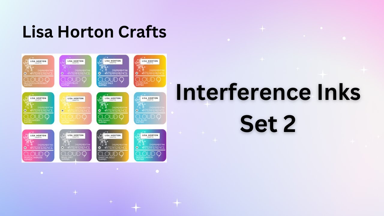 Swatching out Lisa Horton Crafts Interference Inks Set 2