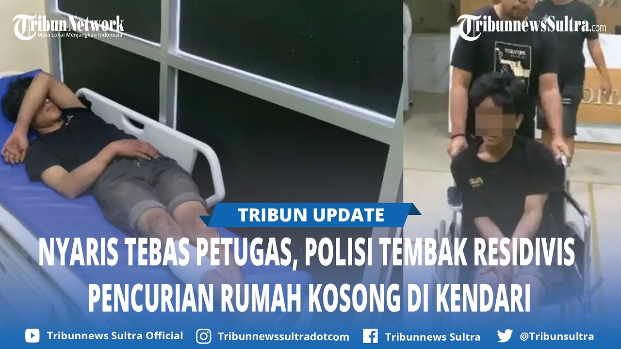 Breaking News Polisi Tembak Residivis Pencurian Rumah Kosong di Kendari, Nyaris Tebas Petugas