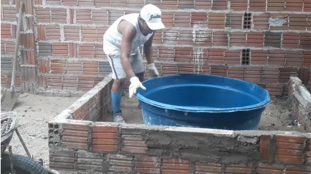 FIZ UM PASSO A PASSO PISCINA FEITA COM CAIXA D'ÁGUA PESSOAL DA UMA FORÇA AI NO MEU CANAL #piscinas 