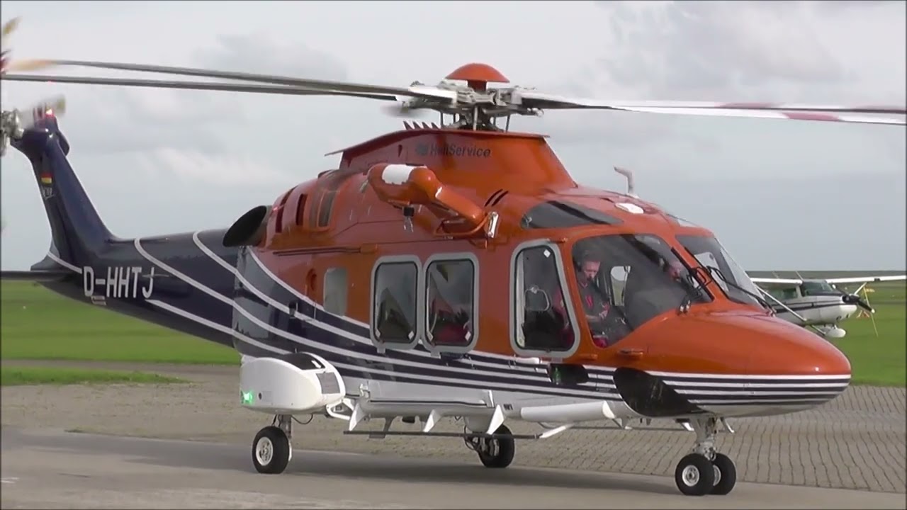 [HD] HeliService International - Start am Flugplatz Borkum zu den Offshore Windparks (12.09.2020)