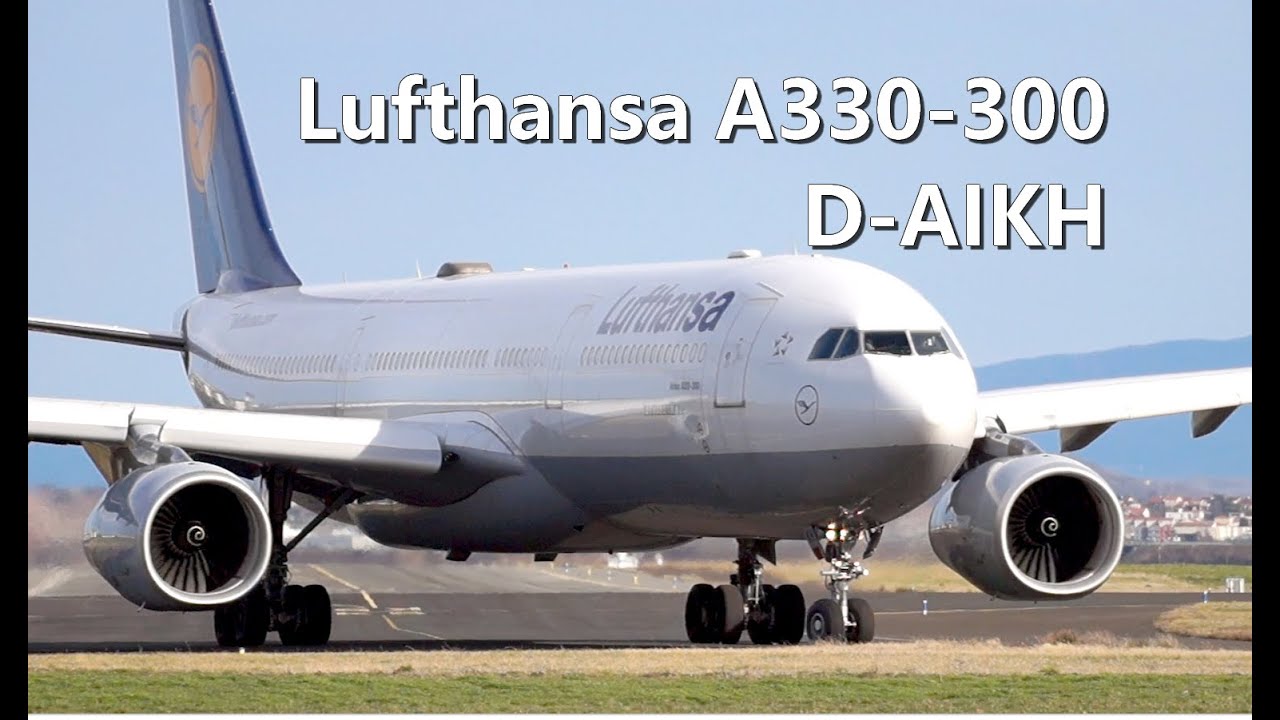 Lufthansa Cargo Airbus A330-300 D-AIKH Crosswind Landing & Take Off at Clermont Auvergne Airport