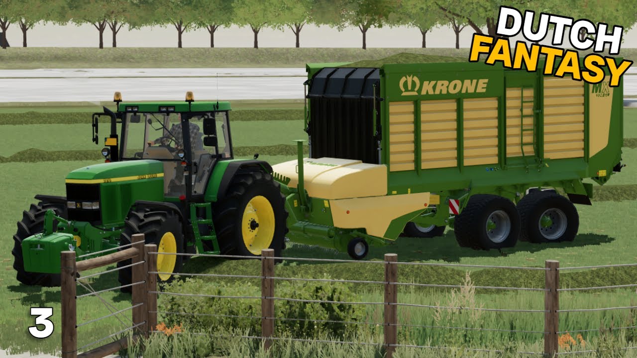 Het Eerste Gras Oprapen En Inkuilen | DutchFantasy #3 | FS22