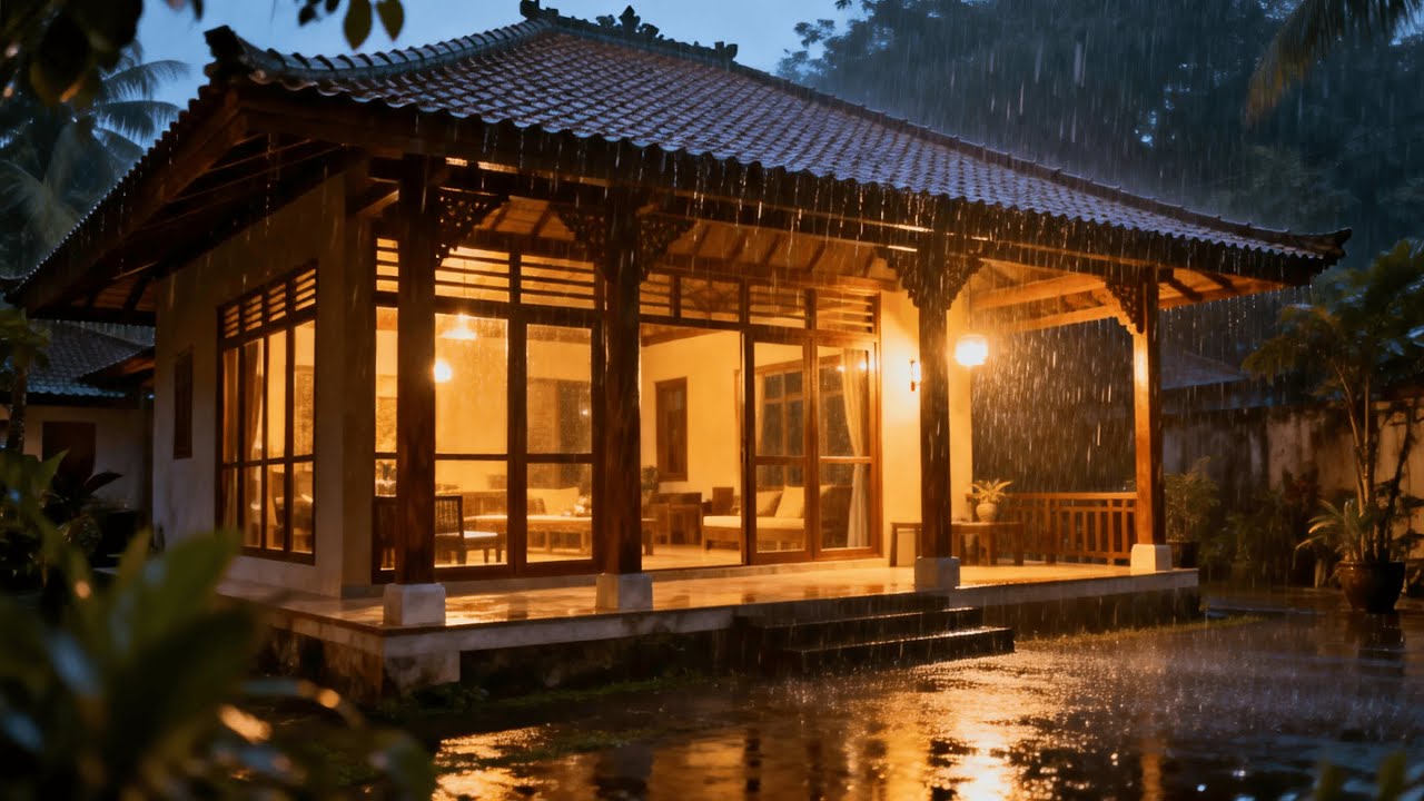 Rain Thunder Sounds for Sleeping - Heavy Rain On Tin Roof ASMR for Calm Mind & Easy Sleep