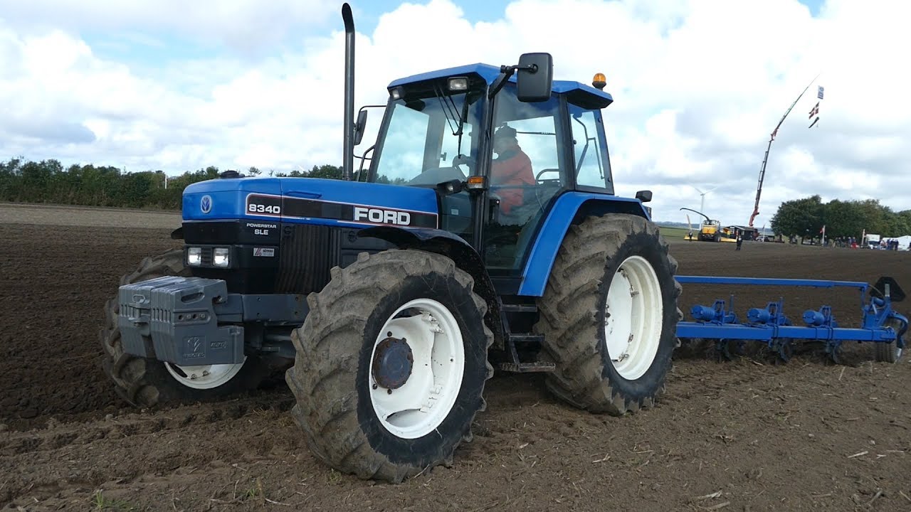 Ford 8340 Ploughing w/ 5-furrow Plough at The 100 Anniversary Of The Ford Tractor | Danish Agri