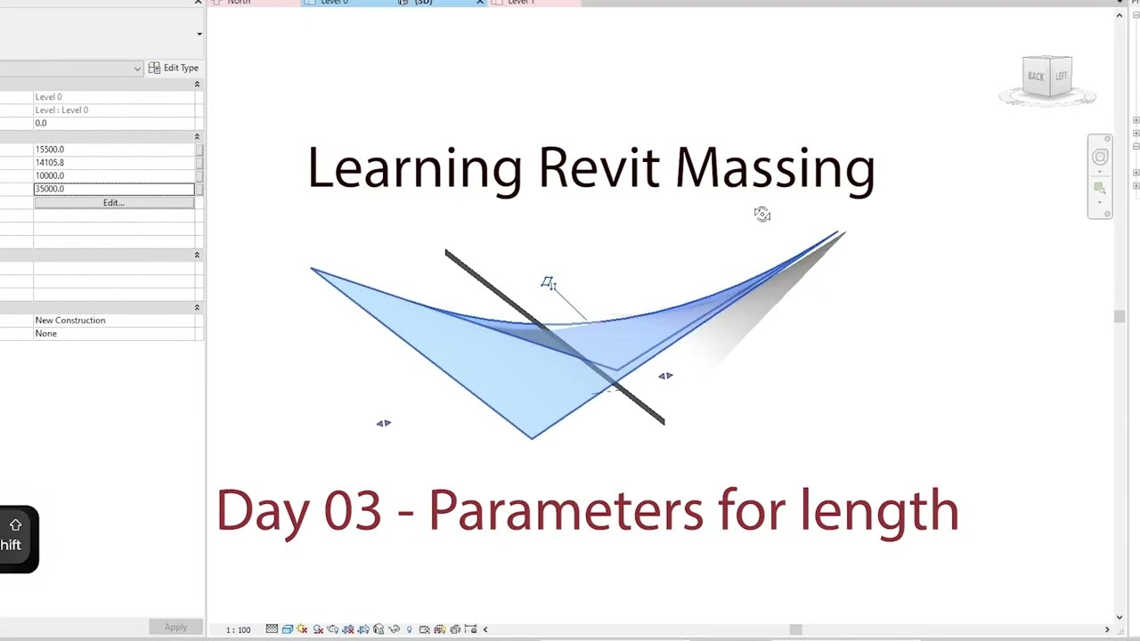 Learning Massing in Revit. Adding more controls to the model 