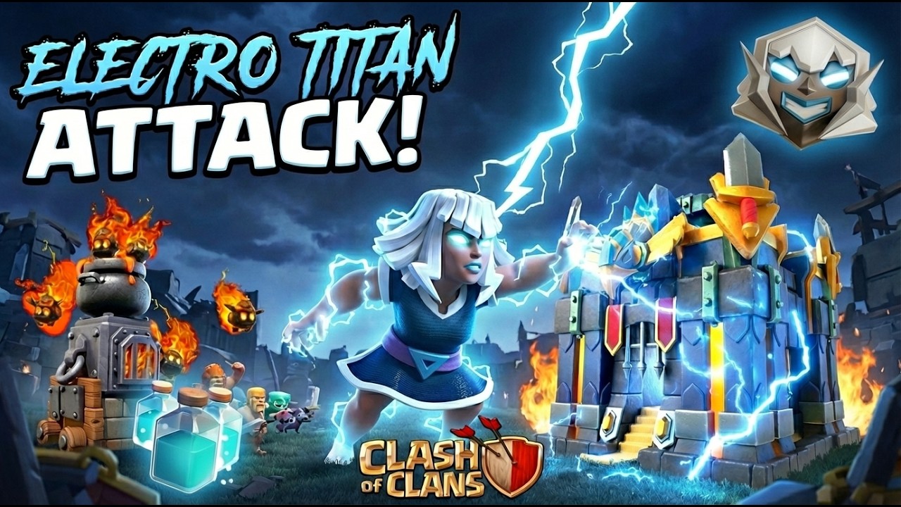 TH17 Electro Titan Attack | Furnace + Clone | Clash of Clans