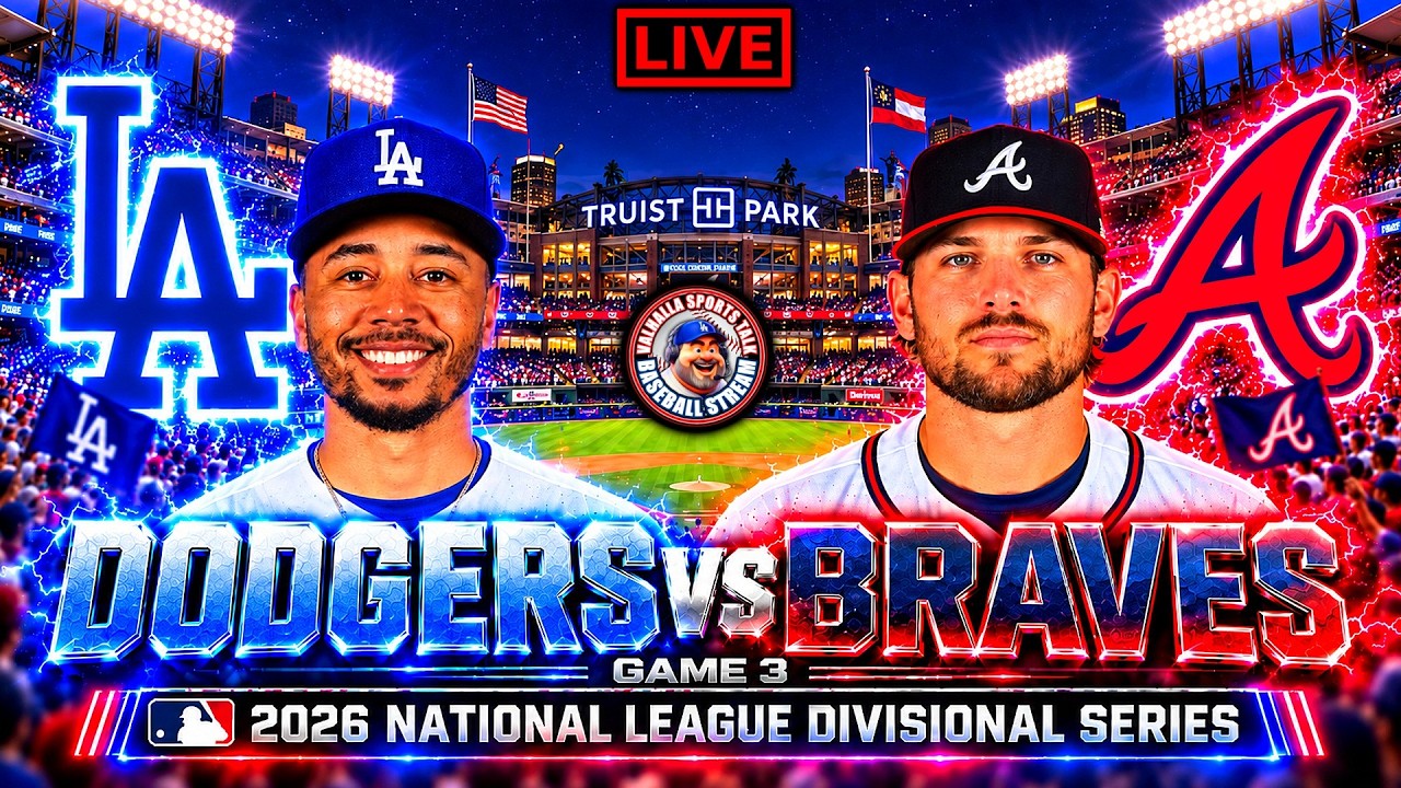 ⚾Los Angeles Dodgers VS Atlanta Braves 🔴 LIVE STREAM 🔴 MLB NLDS Game 3 Watch party Play By Play
