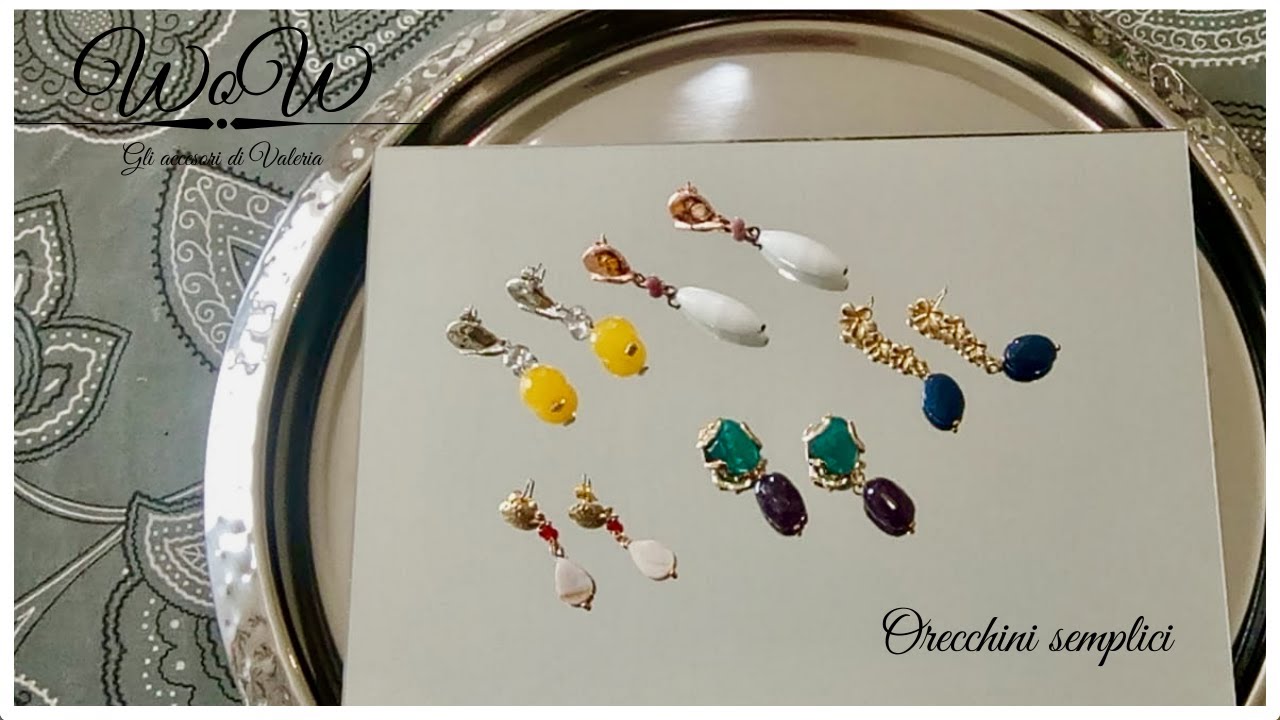5 idee per orecchini fai da te con Pietre Dure - 5 ideas for DIY earrings with hard stones