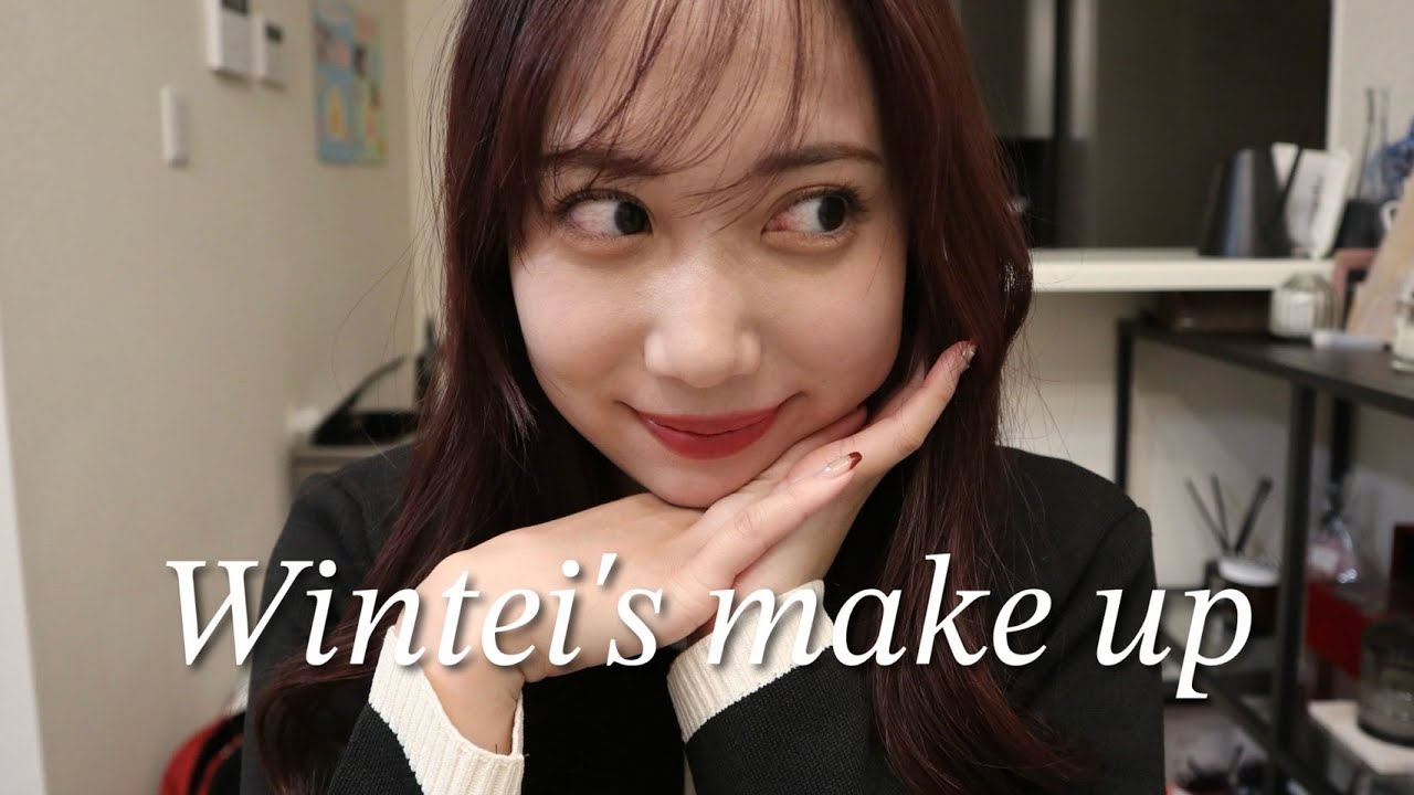 【垢抜け眉】キラキラ冬メイク⛄️初めて眉毛アートをしてみました！【時短メイク】