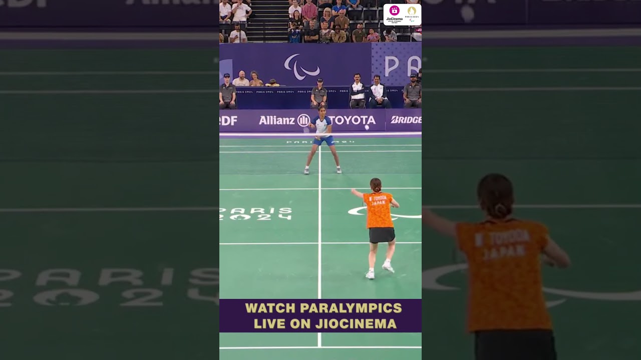 Manisha Ramadass Takes the lead in the Quarter Final | Paralympics Badminton Highlights | JioCinema