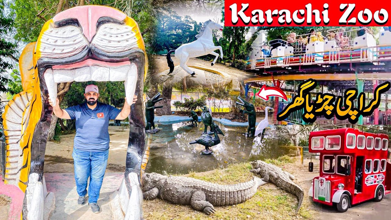 Karachi Zoo | Complete Tour | New Attractions 2025 | Cafe De Lion | Adventure World #karachizoo