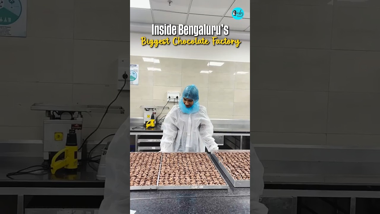 Inside Bengaluru's Biggest Chocolate Factory! #bengaluru #chocolate #shorts