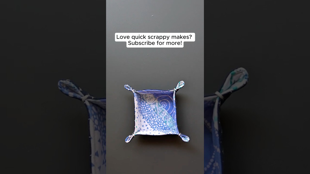 Turn Fabric Scraps into a Tray #quiltingprojects #fabrictray #beginnersewing  #scrappysewing