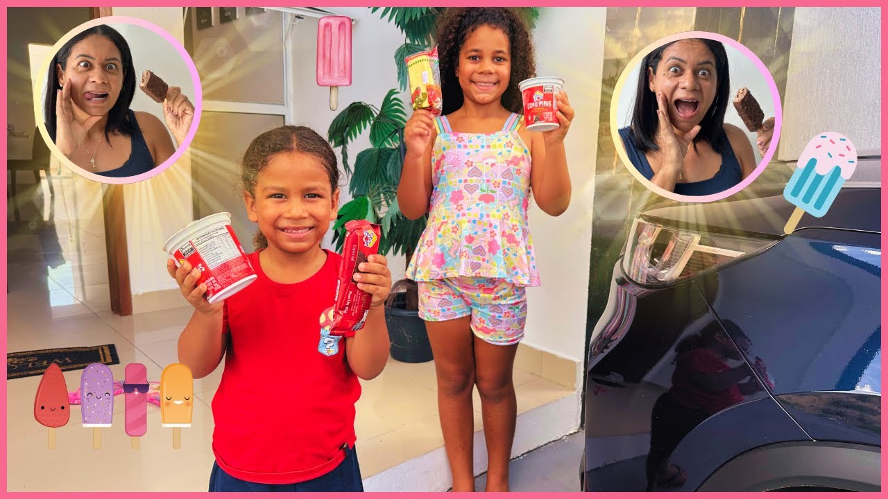 TARDE COM PICOLÉ E SORVETE PARA REFRESCAR! Compramos paletas y helado.
