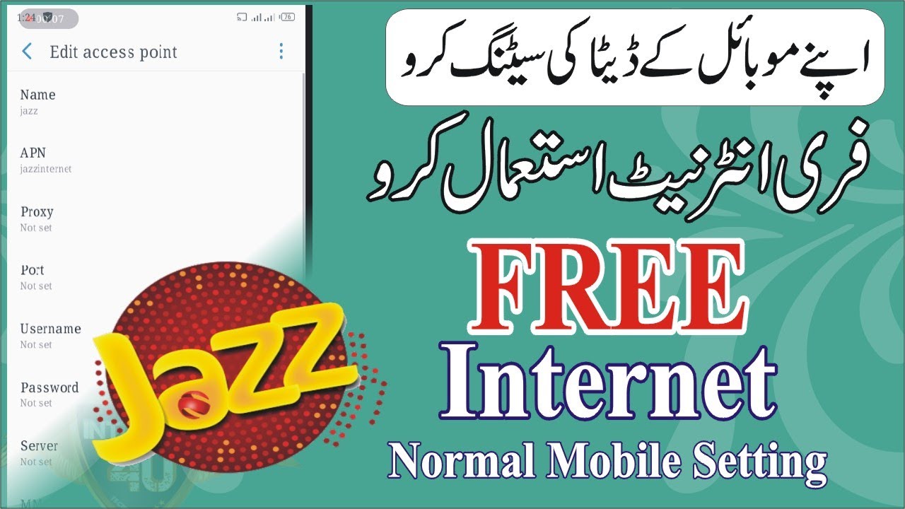 Free Internet Jazz Sim Normal Mobile Setting