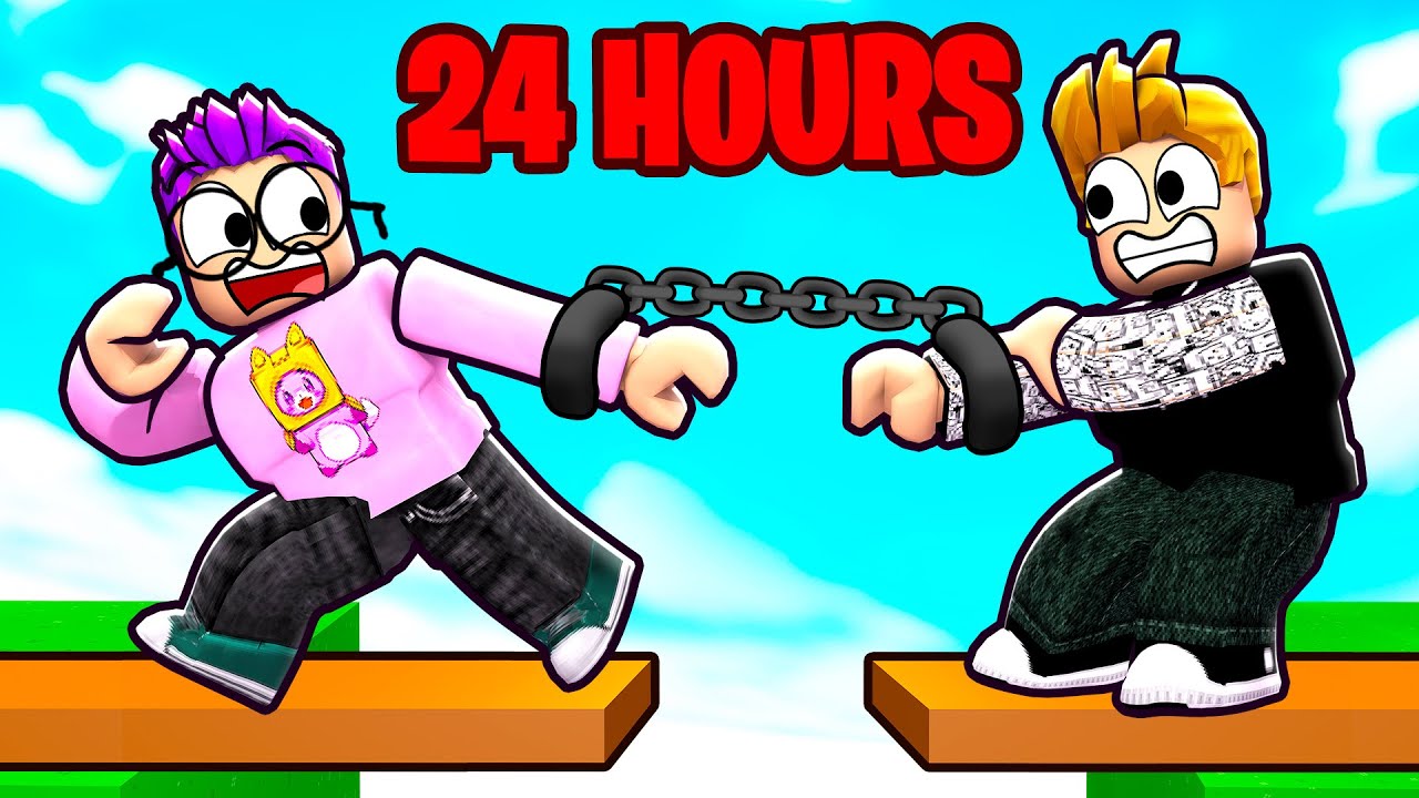 ПРИКОВАН К ЛУЧШЕМУ ДРУГУ НАРУЧНИКАМИ НА 24 ЧАСА!? (2-ИГРОКОВЫЙ OBBY В ROBLOX!)