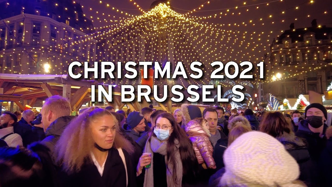 🇧🇪 Christmas 2021 in Brussels, Belgium - Walking tour  [4K]