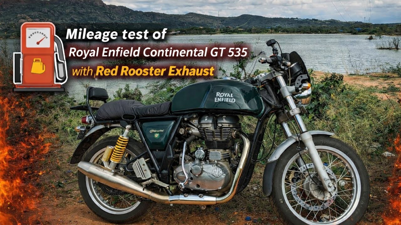 💚 Mileage Test! Continental GT535 with Redrooster Exhaust! #royalenfield #continentalgt535 (Kannada)