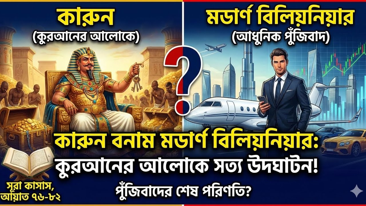 কারুন বনাম আধুনিক বিলিয়নিয়ার: পুঁজিবাদের ভয়ংকর রুপ আল্লাহর বর্ননায়| Surah Al-Qasas