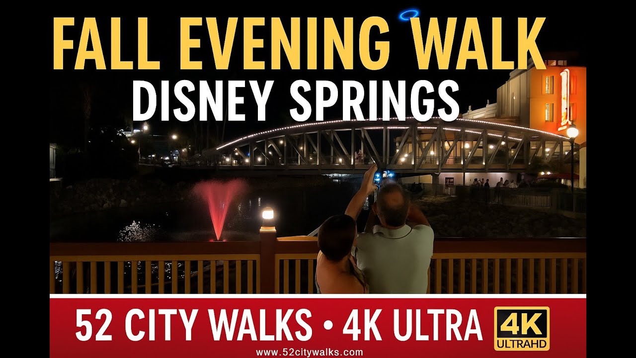 Fall Evening Walk at Disney Springs October 2025 | Walt Disney World Orlando Florida (4K)