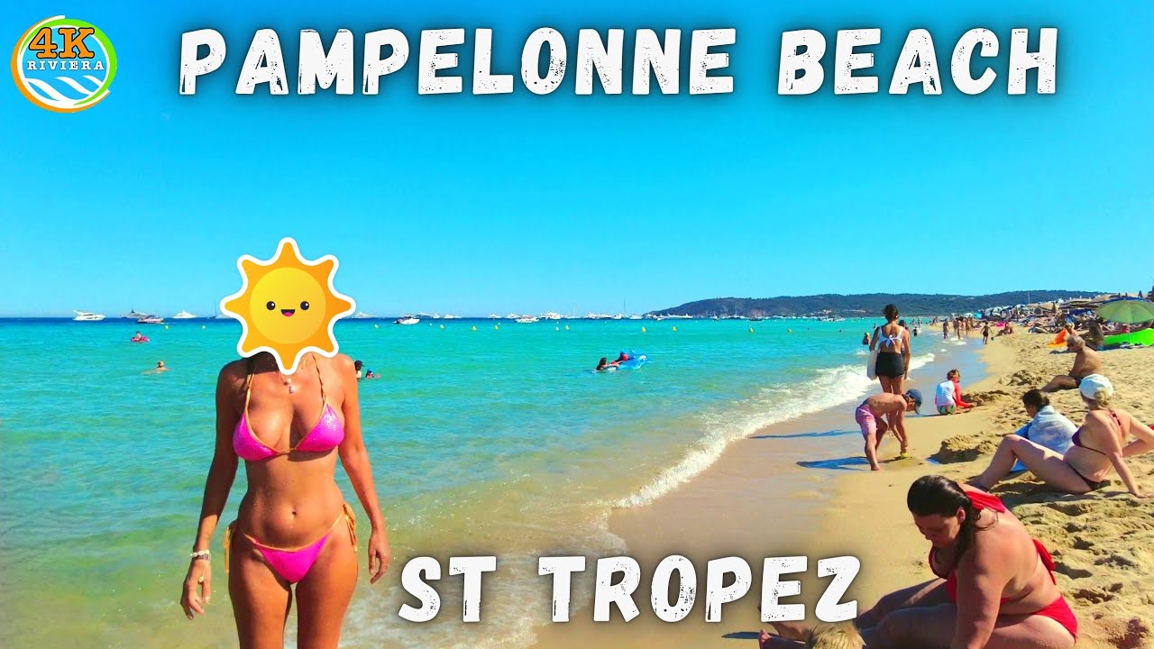 Beach Walk Saint-Tropez in 4K 💛 Pampelonne Beach 🧡 25th July 2021