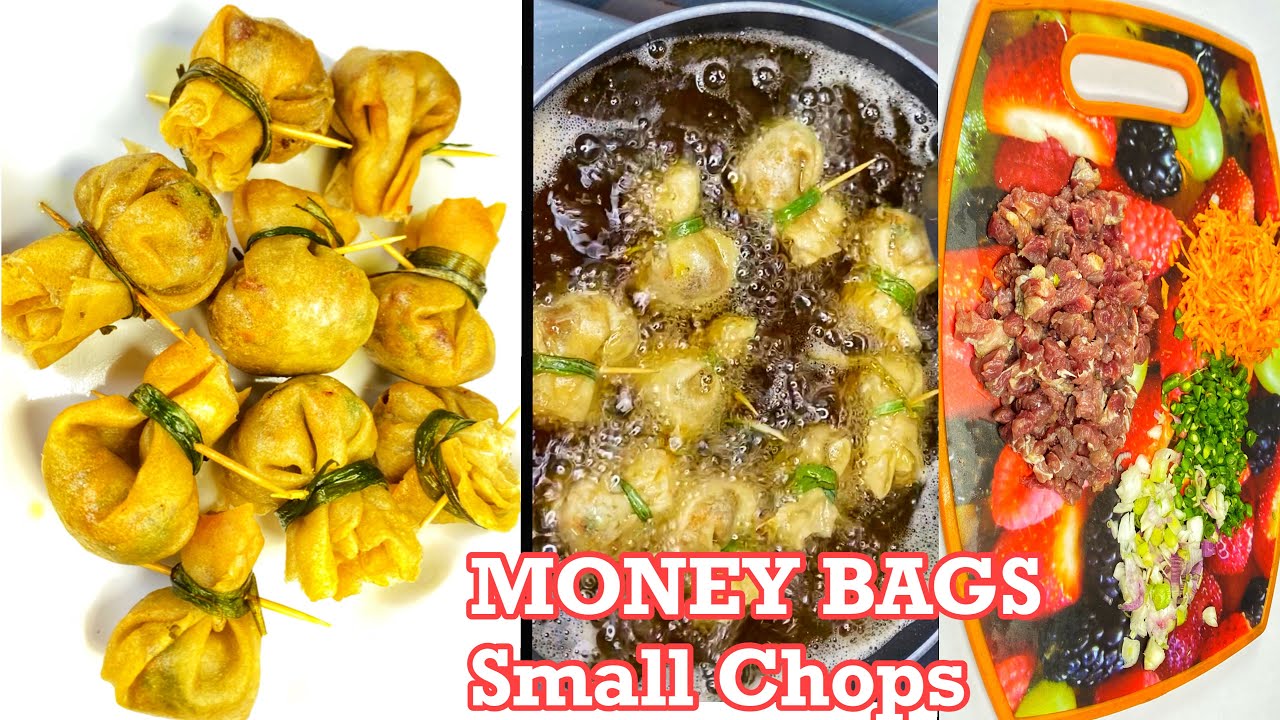 HOW TO MAKE MONEY BAGS / NIGERIA SMALL CHOPS / MONEY BAGS TUTORIAL BEGINNINGS FRIENDLY