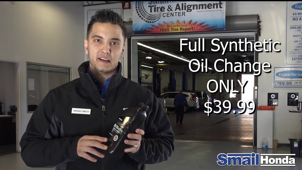 Full Synthetic Oil Service Special at Smail Honda - ONLY $39.99 - January & February 2018