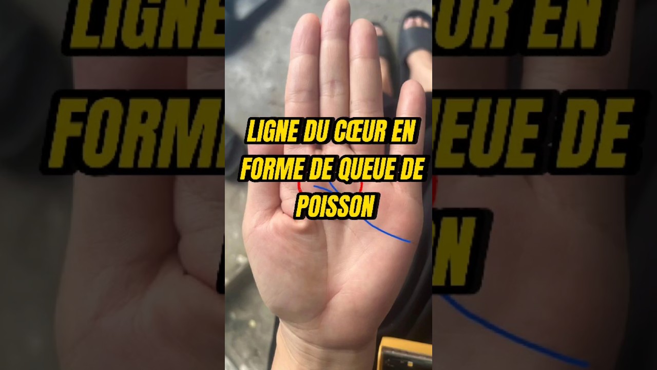 Signe de chiromancie d&rsquo;une personne tr&egrave;s sentimentale &ndash; ligne du c&oelig;ur en queue de poisson