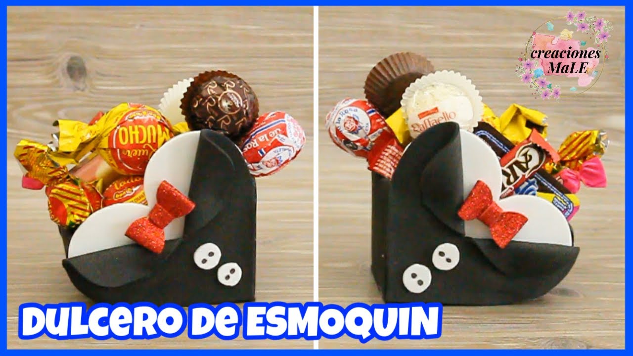 DULCERO DE ESMOQUIN EN FORMA DE CORAZÓN PARA PAPÁ ||RECICLAJE