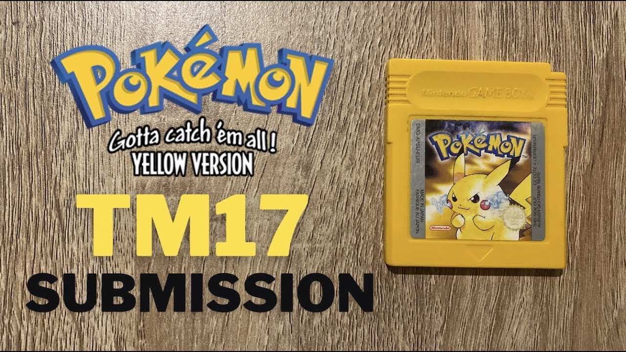 MY FIRST TERRIBLE TUTORIAL?! Where to buy TM17 Submission Pokemon Yellow and teaching it to Pikachu