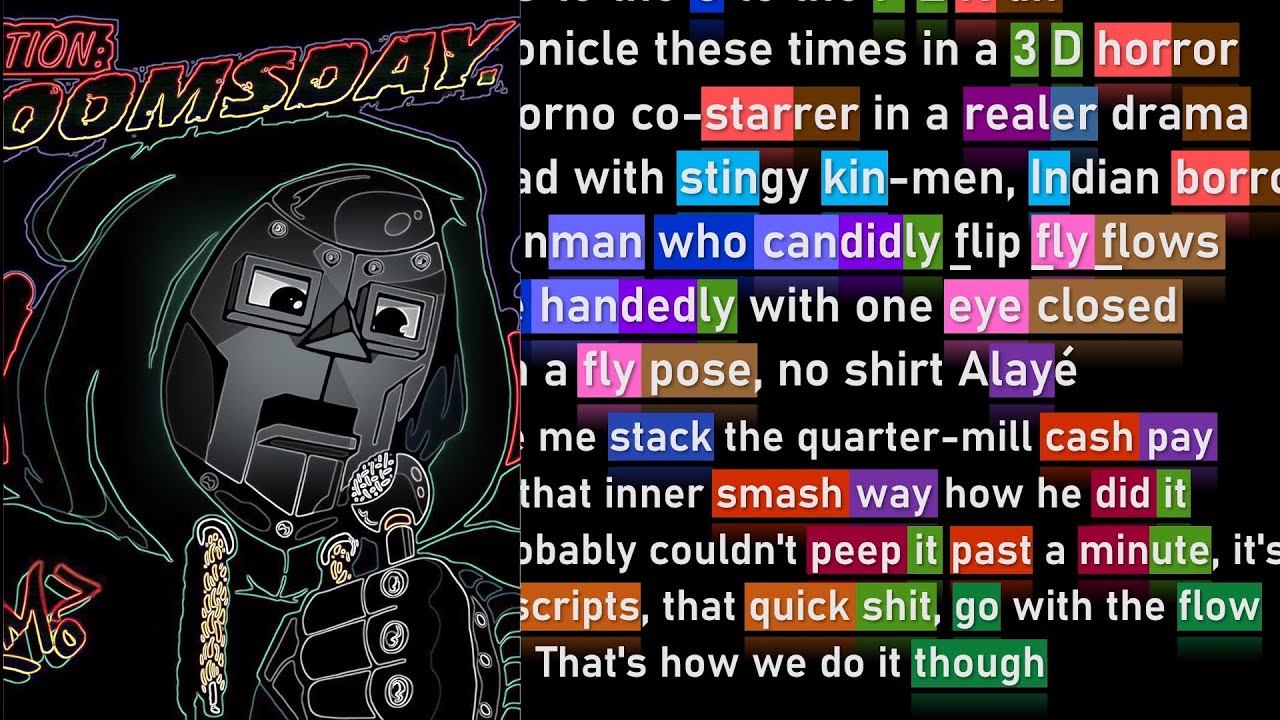 MF DOOM - Go With the Flow (Rhyme Scheme)