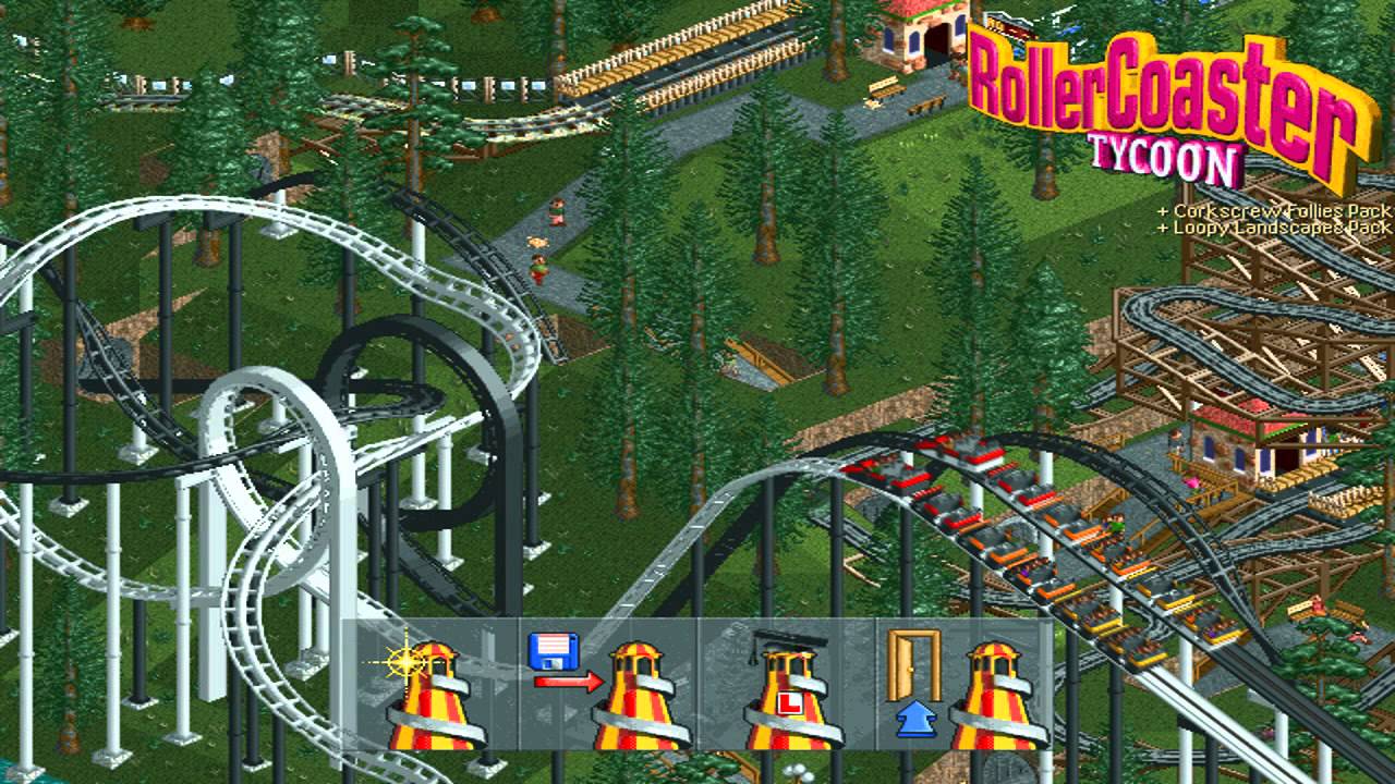 RollerCoaster Tycoon Opening (Loopy Landscapes and Corkscrew Follies) HD