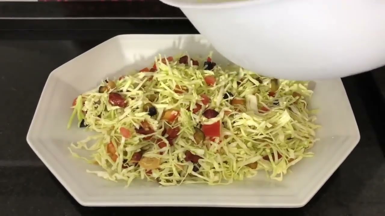 Salada de repolho assim, você nunca viu