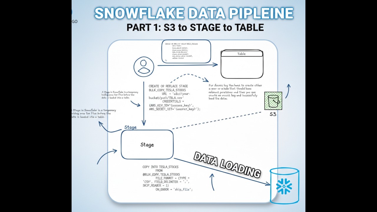 How to Load Data from AWS S3 to Snowflake (Part-1) | Step-by-Step Guide