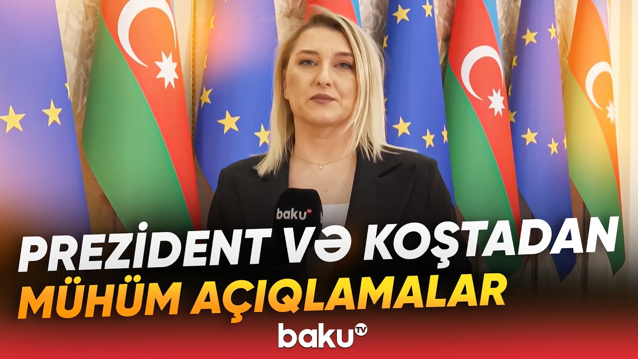 İlham Əliyev və Antonio Koşta mətbuata birgə bəyanatlarla çıxış ediblər - Baku TV