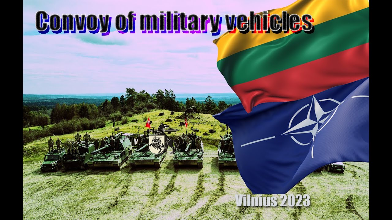 Parade of military technics in Vilnius 2023 Winter / Парад военной техники / Military vehicles NATO