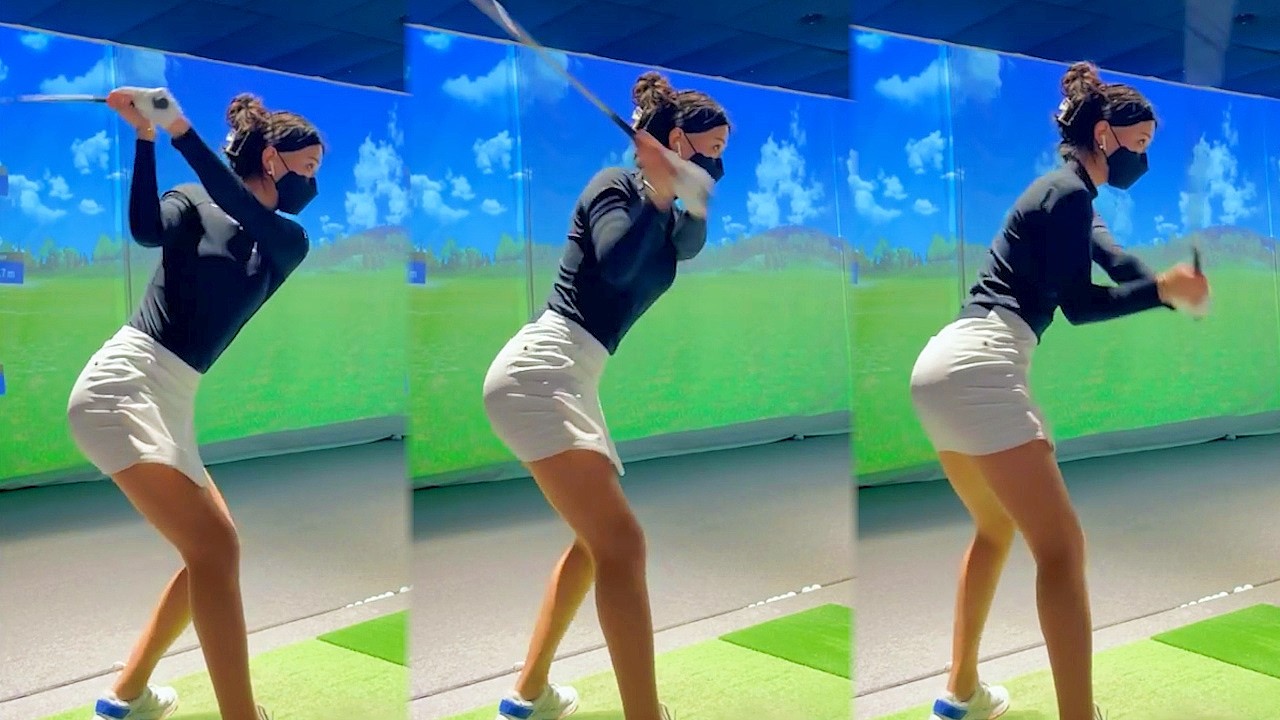 하체움직임을 알 수 있는 영상! KLPGA 이은서 프로의 골프스윙!