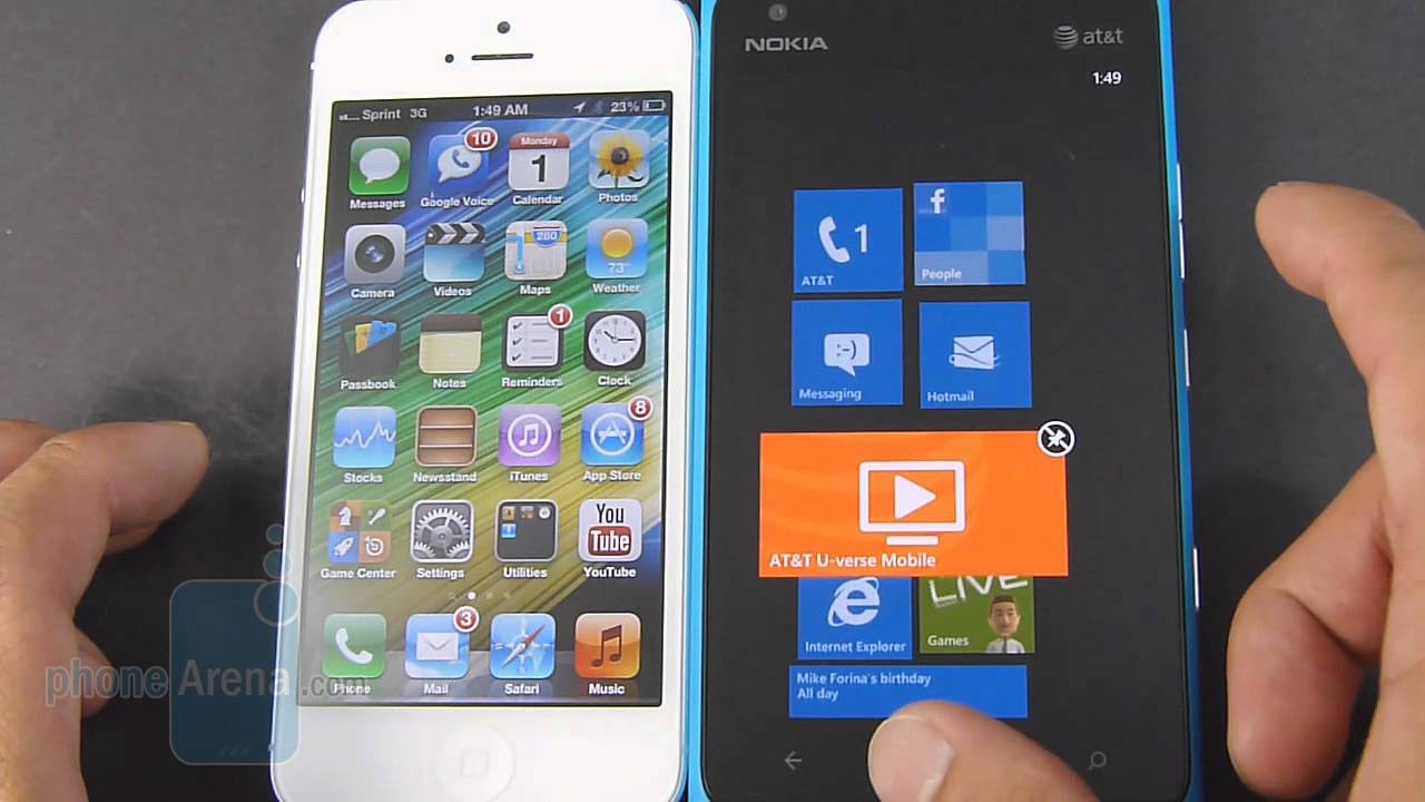 Apple iPhone 5 vs Nokia Lumia 900