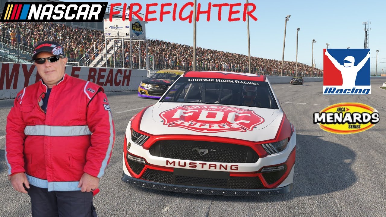 NASCAR Firefighter behind the wheel at MYRTLE BEACH