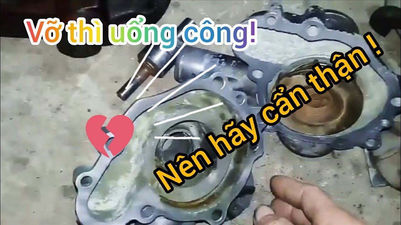 Chỉ tốn vài chục ngàn ! cách sửa bơm nước làm mát động cơ quá đơn giản ! ( lắp bơm )